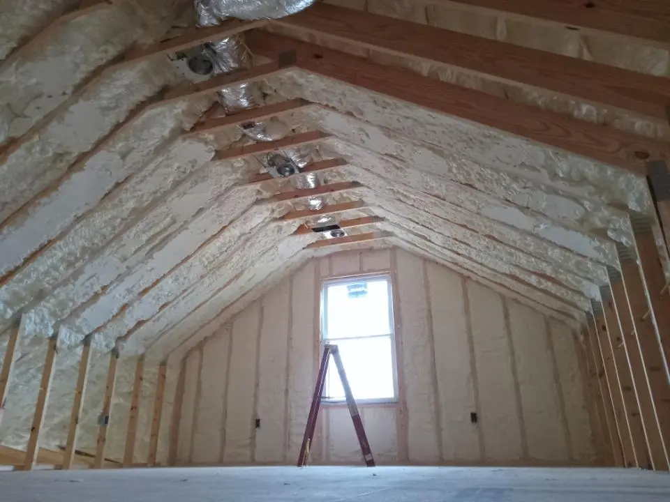 Spray foam roofing application for Crawl Space Insulation project in Conway